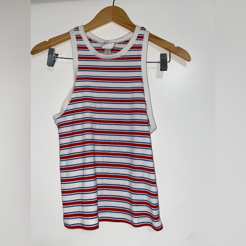 Maeve White Ribbed Tank - Picture 9 of 12